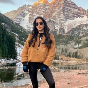 Anine Bing Sierra pullover in Toast